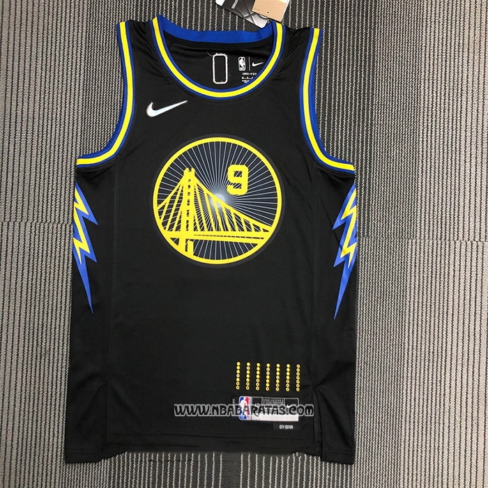 Camiseta Golden State Warriors Andre Iguodala #9 Ciudad 2021-22 Negro